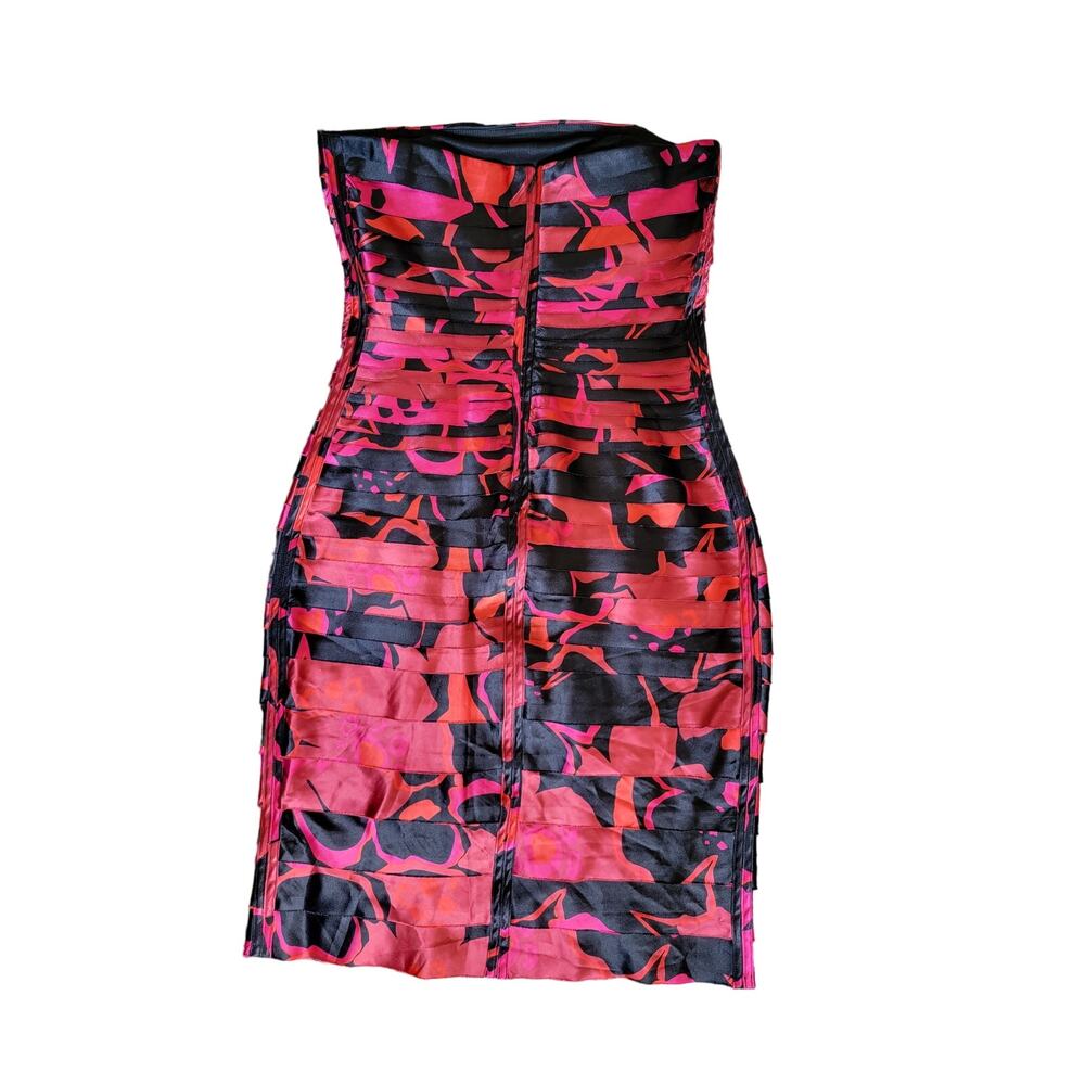 Js Collection Sheath Shutter Pleats Red Strapless… - image 5